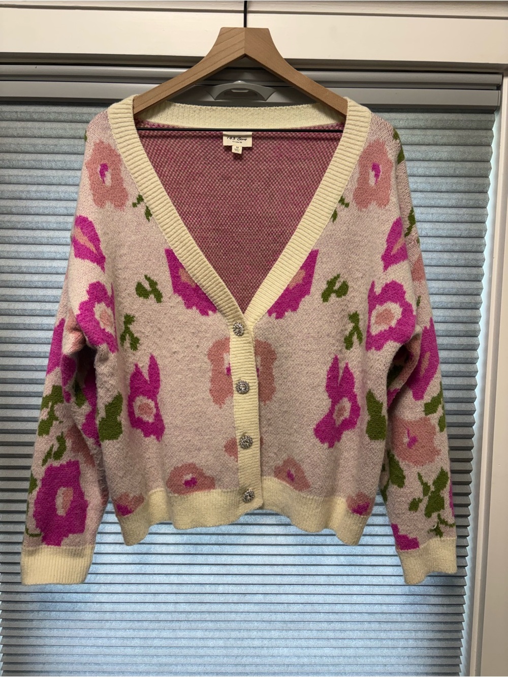 143 Story by Lineup V-Neck Cardigan Sweater - floral